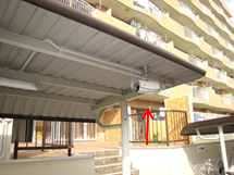 マンション西側駐輪場